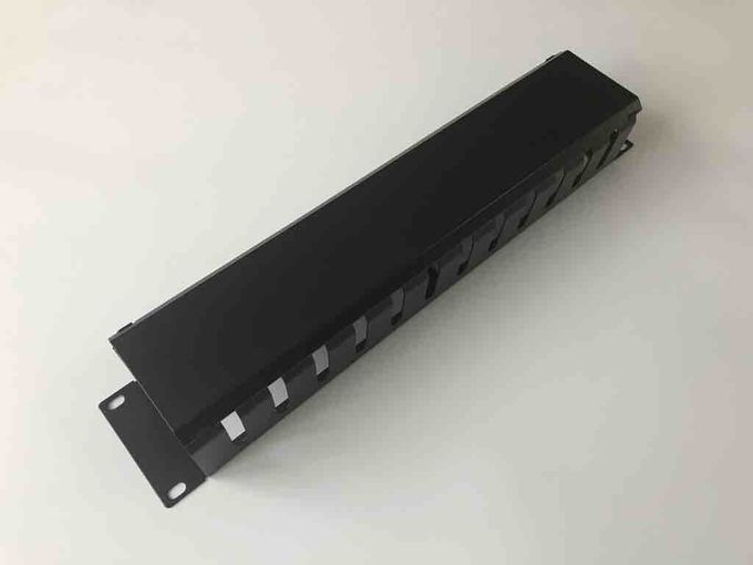 2u Horizontal Cable Management , Dustproof 19 Inch Rack Cable Management With Cover