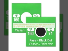 অনিবার্য জলরোধী তেল প্রতিরোধী ডট উচ্চ তাপমাত্রা 71°C 161°F ডিশওয়াশার তাপমাত্রা সংবেদনশীল লেবেল