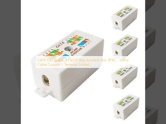 CAT6 CAT5E IDC 4 Pair/8 Way Junction Box 8P8C - ইনলাইন ক্যাবল ক্যাপলার - টার্মিনাল সকেট