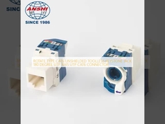 ঘোরান টাইপ CAT6 Unshielded Toolless KEYSTONE JACK 180 ডিগ্রী UTP RJ45 UTP CAT6 সংযোগকারী