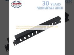 ১২ পোর্ট ১ইউ অনুভূমিক কেবল ম্যানেজার কালো ১৯ র‍্যাক কেবল ম্যানেজমেন্ট কভার সহ