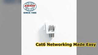 সহজ টুল বিনামূল্যে Cat6 কীস্টোন জ্যাক ইনস্টলেশন