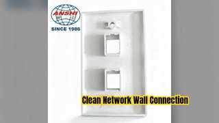 ANSHI 120 US ওয়াল প্লেট ডুয়াল RJ45 RJ11 নেটওয়ার্ক সলিউশন