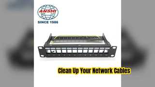 12 পোর্ট Cat6 প্যাচ প্যানেল কমপ্যাক্ট নেটওয়ার্ক সমাধান