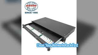 1U 24 পোর্ট Cat5e প্যাচ প্যানেল রাক মাউন্ট নেটওয়ার্ক সমাধান