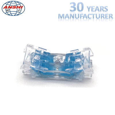 Four Pair Inline Connector Wire Connectors 0.4 - 0.7mm Gel Filled Transparent Lock Joint