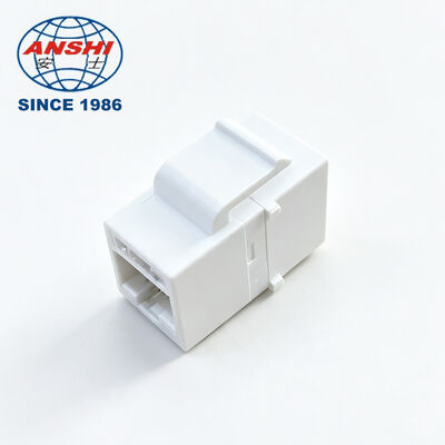 ANSHI 180-Degree Tool-Free Keystone Jack RJ45 CAT5E CAT6 CAT6A UTP Unshielded Telecom Parts