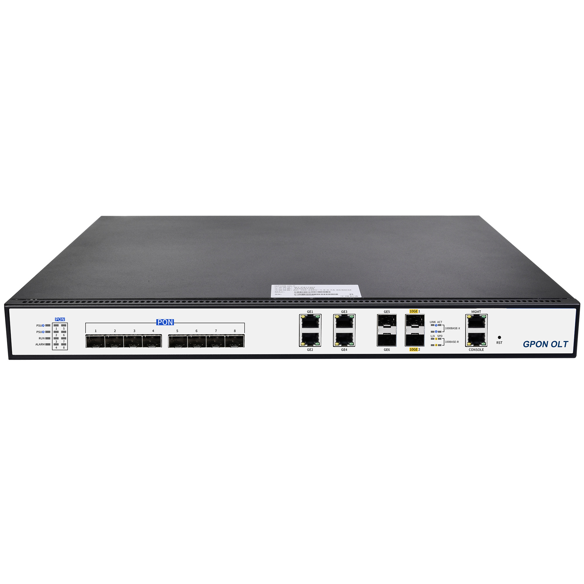 AS-OLT-02A GPON OLT Supports 1/128 Split Ratio Access 1024 ONU Users At The Same Time