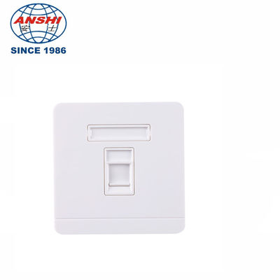 ANSHI RJ45 86x86mm একক গর্ত ডাবল গর্ত প্যানেল টেলিযোগাযোগ মুখ প্লেট