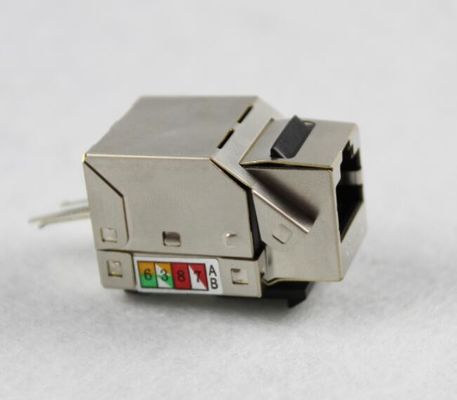 RJ45 কীস্টোন জ্যাক CAT5E CAT6 CAT6A ধাতব রঙে শিল্ডেড কীস্টোন জ্যাক