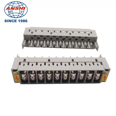 ANSHI 10 জোড়া 3 মেরু গ্যাস টিউব Arrester LSA প্লাস মডিউল Overvoltage সুরক্ষা